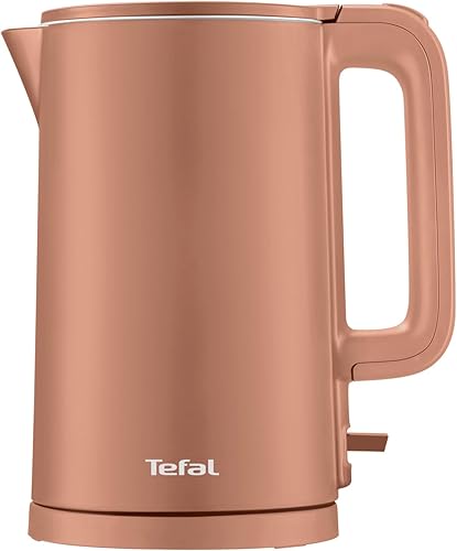 Tefal Thermo Protect, Bouilloire électrique, Safe to Touch, Paroi intérieure en acier inoxydable, 1500W, Noir, KO140PEO - Nail Gallerys