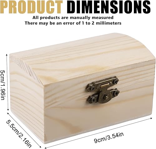 Lot de 12 mini coffres au trésor en bois : petite boîte en bois avec couvercle à charnière, petit coffre au trésor, boîte en bois, petite boîte en bois, petit coffre au trésor, petit coffre au trésor - Nail Gallerys