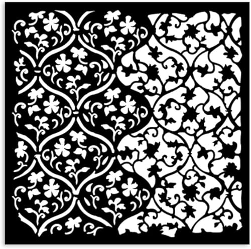 Stamperia - Thick Stencils for Scrapbooks, Albums, Cards, Bullet Journalling, and More, Flexible Material, Easy to Clean, Perfect for Crafts and Gifting (Favourites Refresh, Tapestry) - Nail Gallerys