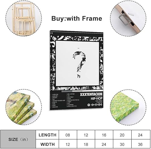 Szzmyo Xxxtentacion Poster de l'album - Impression sur toile moderne et esthétique - Pour chambre à coucher, salon - 30 x 45 cm - Sans cadre - Nail Gallerys