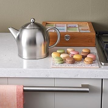 Bredemeijer 3308MS Théière Minuet Santhee Acier brossé mat 1,4 l - Nail Gallerys