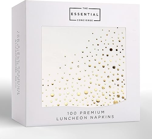 Lot de 100 serviettes de table élégantes dorées de 16,5 x 16,5 cm – Ajoutez de l'éclat à votre événement avec les serviettes de fête - Nail Gallerys