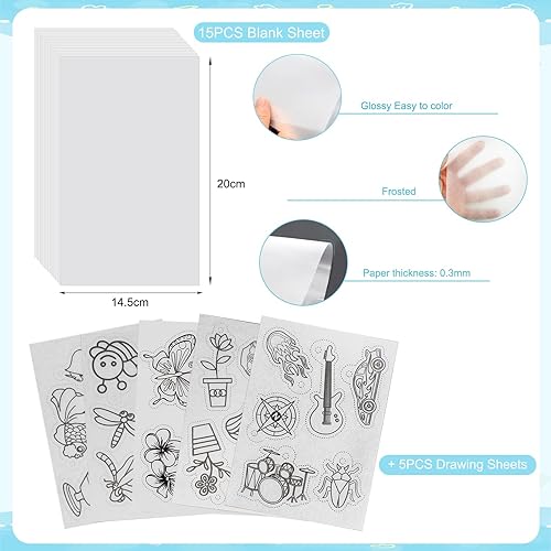 Altdeovk Plastique Fou, A5 Papier Fou pour Le Bricolage, 124 Feuilles Plastique Thermoformable con Crayons Couleur, Perforatrice, Crochets D'oreille, Pince A Cheveux - Nail Gallerys