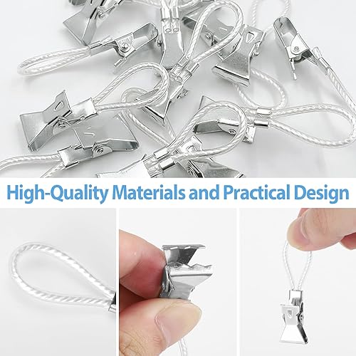 40Pcs Pince à Serviette, Crochet Torchon, Accroche Torchon Cuisine, Accroche Serviette Salle de Bain, Pince Métallique Suspendus, pour Cuisine, Maisons, Armoires et aux Salles de Bain - Nail Gallerys