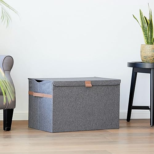 LOVE IT STORE IT - Premium - Boite de rangement avec couvercle - Coffre - Extra large - 90 L - Gris - 62x37,5x39cm - Nail Gallerys