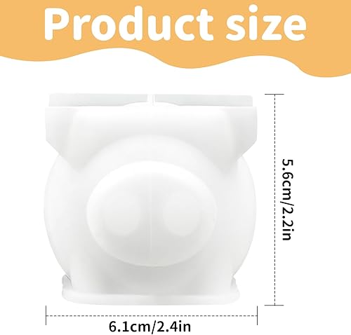 Simsky Moule en Silicone en Forme de Cochon, 3D Piggy Silicone Moules, Moule en Silicone époxy, Forme de Cochon Moules en Silicone, Moules Parfumés de Cochon, Pour Bougeoirs, Décorations d'intérieur - Nail Gallerys