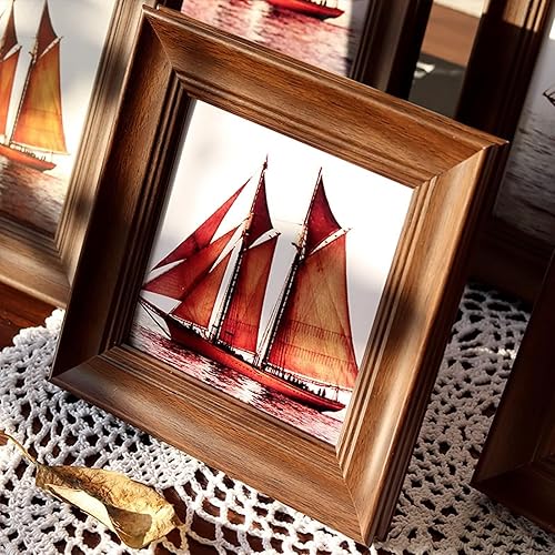 Dsnyu Cadre Photo Bois Vintage, Cadre Photo Anniversaire 25X30CM Rectangle Ancien Résine Horizontal Ou Vertical pour Table Mural - Nail Gallerys