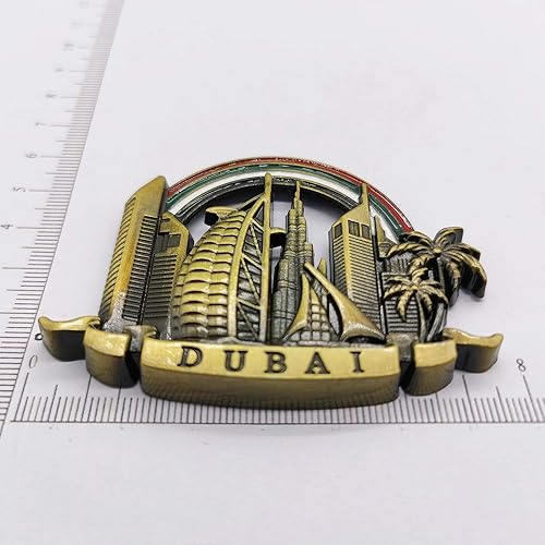 3D Dubaï Emirats Arabes Unis Réfrigérateur Souvenir en Métal Collection, Dubaï Aimant Réfrigérateur Cadeau Magnétique Autocollant À La Maison Cuisine Décoration - Nail Gallerys