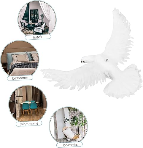 MAGICLULU Figurine de Pigeon Figure de Pigeon réaliste modèle de Pigeon de Simulation Fausse Colombe Simulation Colombe de la Paix décor de Jardin Colombe de Paysage résine - Nail Gallerys