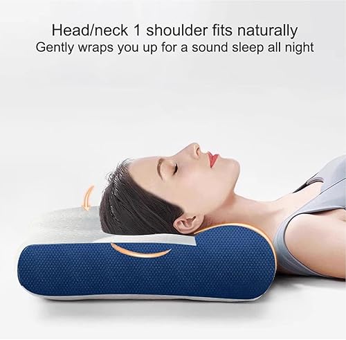 Nkmujil Oreiller cervical ergonomique, soutien du cou réglable, coussin orthopédique pour le cou, coussin de nuque respirant, oreiller réglable en hauteur pour dormir, dormeur sur le côté du dos et du - Nail Gallerys