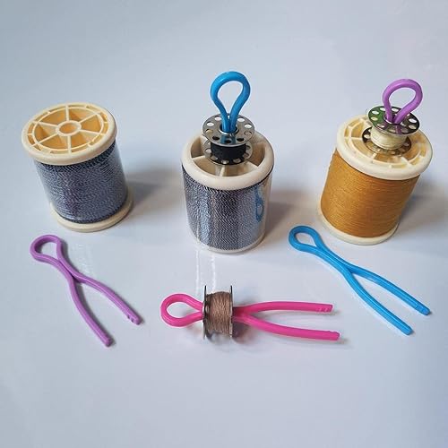 Sharplace 30pcs Support de Bobine en Plastique Clips à Canette Clips de Bobines de Fil à Coudre Pince de Fils à Coudre - Couleur aléatoire - Nail Gallerys