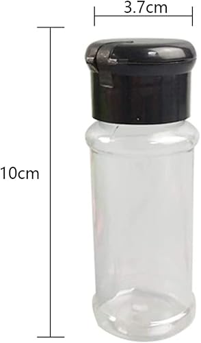 Lot de 12 pots à épices en plastique avec couvercle, 100 ml, pour condiments, assaisonnement, poivre, sel - Nail Gallerys