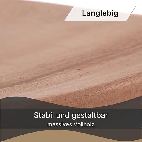 Design Tabouret FINCA | en Bois, Marron | Chaise en Bois de Teck - Nail Gallerys