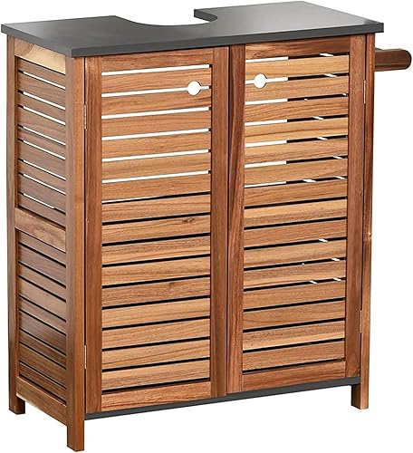 Tendance Meuble sous lavabo 2 Portes en Acacia - Nail Gallerys