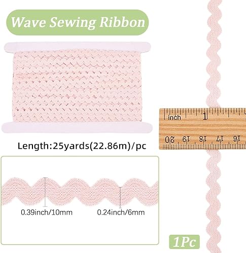 GORGECRAFT Ruban Élastique en Dentelle Zigzag Ondulée de 25 m de Long 10mm Franges Ondulées Violet Foncé en Forme de S pour Couture Bricolage Emballage Cadeau - Nail Gallerys