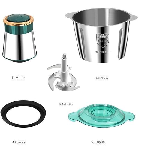 HDYS 1 PCS Hachoir à Viande Électrique 3L Mélangeurs en Acier Inoxydable Multifonction Hachoir à Légumes Trancheuse Broyeur Ménage EU Plug - Nail Gallerys