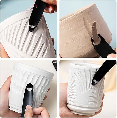 Beimus Outil de sculpture d'argile - Outil de poterie - Outil de coupe de poterie - Grattoir à double tête - Outil de sculpture d'argile pour gratter - Nail Gallerys