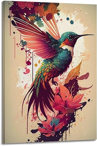Terp Poster de colibri - Art mural - Affiche de films et de musique - Cadeau pour un ami - Pour chambre à coucher, salon - Décoration moderne et esthétique - 30 x 45 cm - Style sans cadre - Nail Gallerys