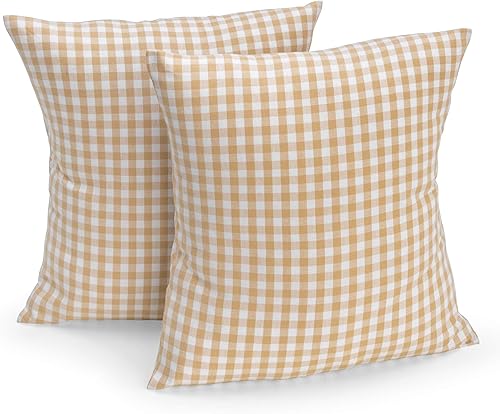 FILU Lot de 2 housses de coussin, 40 x 40 cm, couleur au choix, à carreaux menthe/blanc, 100 % coton, décoration pour chaque pièce, jardin et terrasse - Nail Gallerys