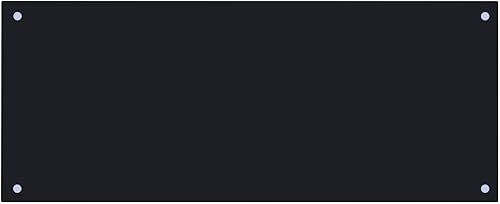 vidaXL Dosseret de Cuisine Carrelage Mural Décoration Protection Anti-éclaboussures Résistant aux Rayures Noir 100x40 cm Verre Trempé, Default Title - Nail Gallerys