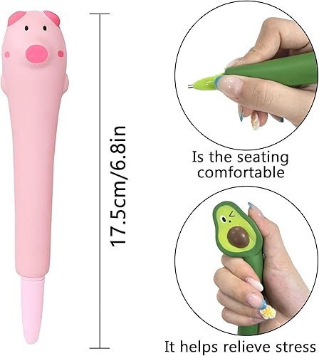 Reofrey Stylo Diamond Painting Motifs de Caricature, Diamond Art Pens Mousse Souple Jouet Anti-Stress, Design Ergonomique, pour DIY Nail Art et Diamond Painting Accessoires (Cochon rose) - Nail Gallerys