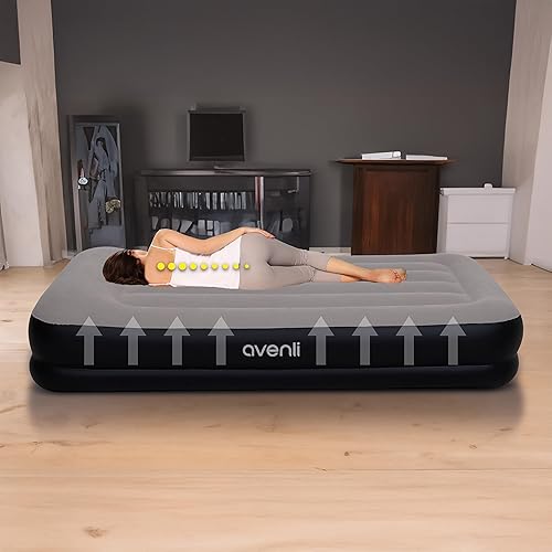 AVENLI Matelas auto-gonflant 191 x 99 x 36 cm - Matelas gonflable confortable et robuste avec pompe intégrée - Parfait comme lit d'invité ou matelas de camping - Doux, stable et peu encombrant - Nail Gallerys