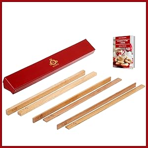 Moules à cadeaux - Pièces d'aide à la cuisson en bois - Rouleaux de pâtisserie pour enfants - Baguettes de pâtisserie
