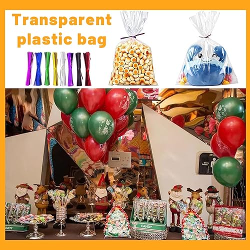 100 PCS Sachets Transparents Pour Biscuits, Sachet Plastique transparent, Sachet Bonbon, Sachet Alimentaire, Sachet Bonbons, Sachet pour Biscuits emballer des gâteau au chocolat (10 x 15 cm) - Nail Gallerys