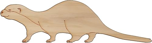 Lot de 10 loutres en bois européennes, plis de 3 mm, pour animaux sauvages, rongeurs (3 x 10,8 cm, sans trou) - Nail Gallerys