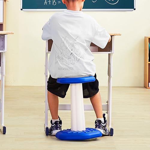 VEVOR Tabouret Oscillant avec Coussin en Éponge, Tabouret Dynamique Capacité de Charge 70 kg, Siège Ergonomique, pour Amélioration de la Concentration et de la Posture, pour Écoles Bureau, Bleu - Nail Gallerys