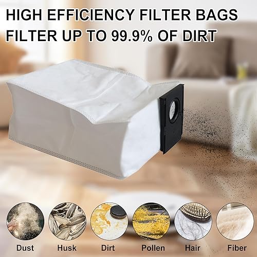 FACAIIO Lot de 11 sacs à poussière de rechange pour aspirateur Eureka J15 Pro Ultra avec 5 chiffons de nettoyage et 6 sacs de nettoyage de rechange pour le nettoyage des sols en bois dur - Nail Gallerys