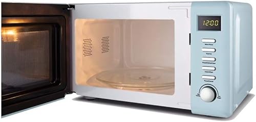 Beko Solo Retro MOC20200M Micro-ondes Design rétro Bleu Capacité 20 L Puissance 800 W Comprend menu autocuiseur, fonction dégivrage et programmateur numérique - Nail Gallerys