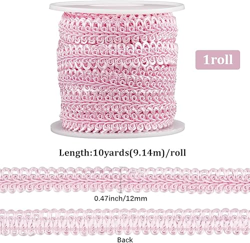 GORGECRAFT 9Ms Gimp Braid Trim 12mm Polyester Tissé Centipede Dentelle Ruban D'Ameublement Décoratif Gimp Bordure Garniture pour Costume Couture Bricolage Artisanat Rideau Housse Fabrication - Nail Gallerys