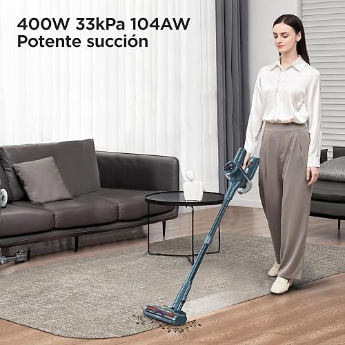 HAIMEEC Aspirateur Balai sans Fil Anti Acarien, 120,000 TR/Min, Max 50 Minutes Runtime, Filtre HEPA, Aspirateur avec Écran Intelligent Cordless Vacuum Cleaner - Nail Gallerys