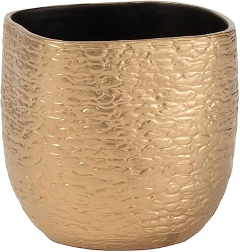 J-Line Pot de Fleurs Audrey - céramique - Or - Small - Nail Gallerys