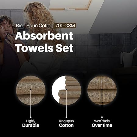 Lot de 8 serviettes 100 % coton égyptien 600 g/m², 2 serviettes de bain, 2 essuie-mains, 4 gants de toilette - Bleu sarcelle - Nail Gallerys