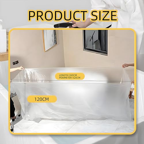 QOCUILC 5 Pièces housses de baignoire portables en plastique pour stockage de l'eau, sacs de protection antidérapants, sacs de protection de voyage avec couvercle pliable, sac de bain - Nail Gallerys