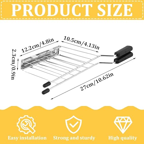 Pinces pour grille-pain, pinces pour grille-pain, grille et fond de récipient en acier, poignées en plastique à haute résistance thermique, s'adapte à la plupart des machines à pain - Nail Gallerys