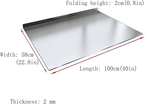 Planche à découper grande taille Planche à Découper de Cuisine, Anti-moisissure Planche à découper en acier inoxydable pour Viande, Légumes, Frui (Épaisseur:1.5mm-30X40cm) - Nail Gallerys