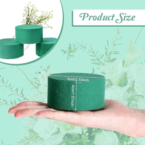 Gjinxi Lot de 4 blocs de mousse florale ronde de 8,9 cm pour arrangement de fleurs fraîches et artificielles, fournitures de fleuriste pour mariage, allée, décoration de fête - Nail Gallerys