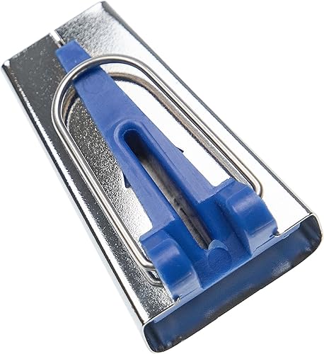 vhbw Appareil à Biais 25 mm pour Couture, Quilting - Outil utile pour Ruban, Acier Inoxydable/Plastique, Argent/Bleu - Nail Gallerys