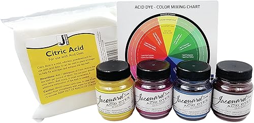 Jacquard Acid Dye Set-Yellow, Turquoise, Red & Black - Nail Gallerys