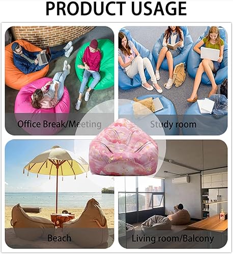 Odot Pouf Poire sans Remplissage, Couleur Unie Doux Pouf, Pouf Salon Chambre pour Adolescente und Adulte, Confortable Fauteuil Pouf, Polyvalent Housse Pouf Poire (L(90x110cm),Beige) - Nail Gallerys