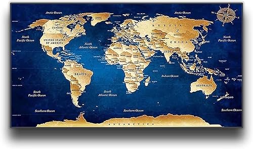 Diamond Painting Adulte, Peinture Diamant Point de Croix, 5D DIY Diamond Painting Carte Monde Grand Format Broderie Diamant, Tableau en Perles à Coller, Murale Chambre Décoration 110 X 55cm q472 - Nail Gallerys