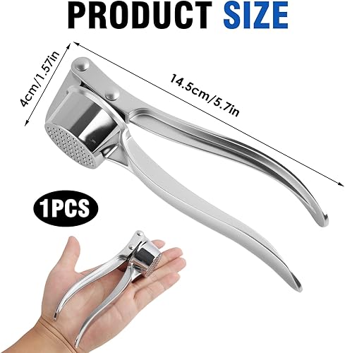 Presse-ail ustensile de cuisine avec poignée facile à utiliser, Ecrase ail facile à nettoyer, passe au lave-vaisselle, Ustensile cuisine multifonction gingembre/noix - Nail Gallerys