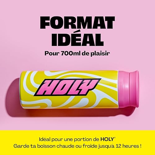 Holy Energy Thermo Shaker – Bouteille isotherme de 700 ml en acier inoxydable de qualité supérieure – Jusqu'à 12 heures de boissons froides – Idéal pour le travail ou les déplacements - Nail Gallerys