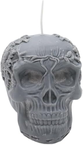 Bougie en cire de soja bio faite à la main - Parfum vanille et tête de mort - Bougie parfumée - Cadeau - Nail Gallerys