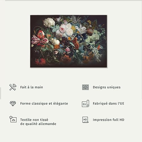 B&D XXL - Tableau décoratif animal 100x50 cm - Impression sur toile colorée - Décoration murale - Afrique lac nature palmiers paysage éléphants coucher de soleil animaux g-C-0024-b-m - Nail Gallerys