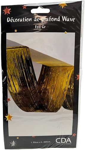 Cotillons d'Alsace DÉCORATION Plafond Vague 50X450CM Or MÉTAL - Nail Gallerys