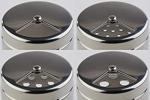 APS Multi-Shaker, Shaker transparent, avec couvercle en acier inoxydable. Shaker à épices, Shaker à sucre, Shaker en verre, 5 x 5 cm, 8 cm de hauteur. - Nail Gallerys